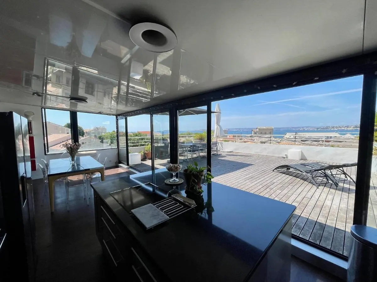 Unique! Appart Toit Terrasse - 100M Mer Marseille 0*,  France